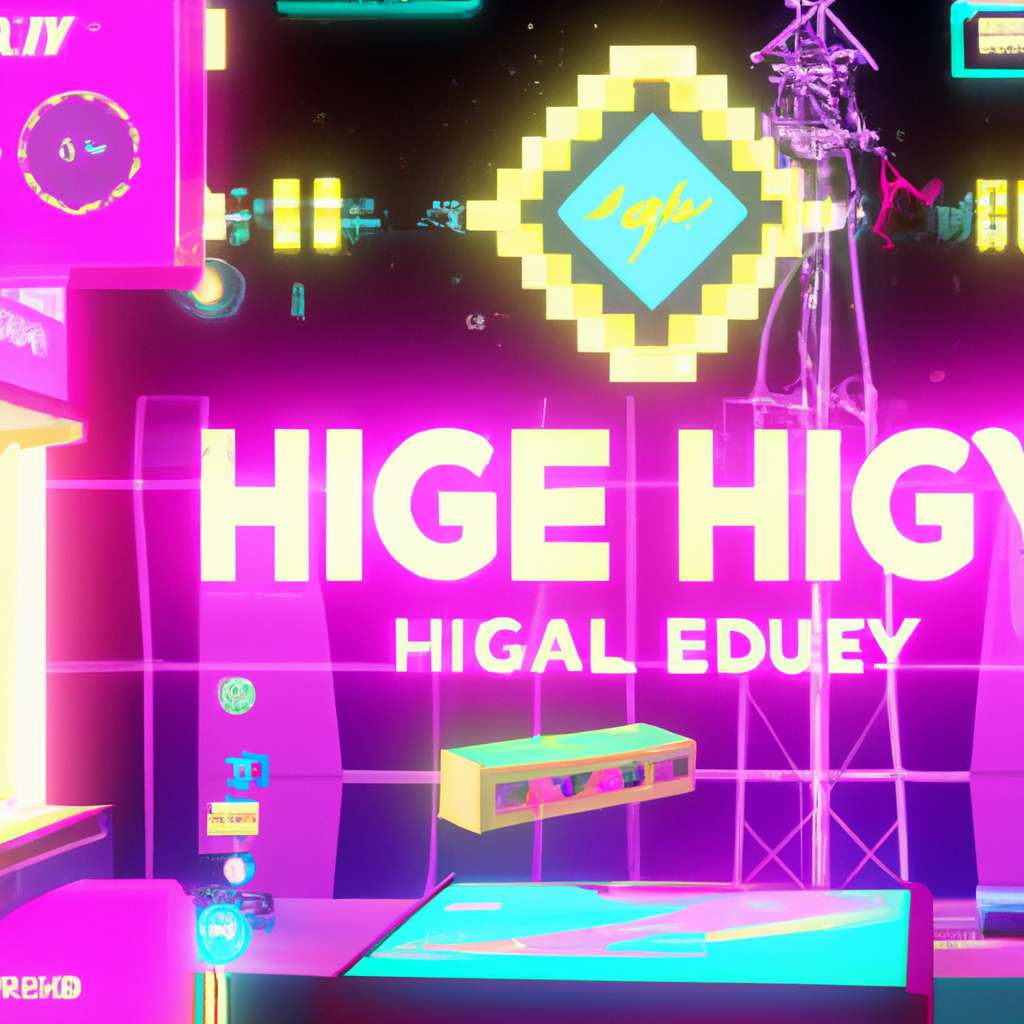 VoltArcade hero — neon game montage